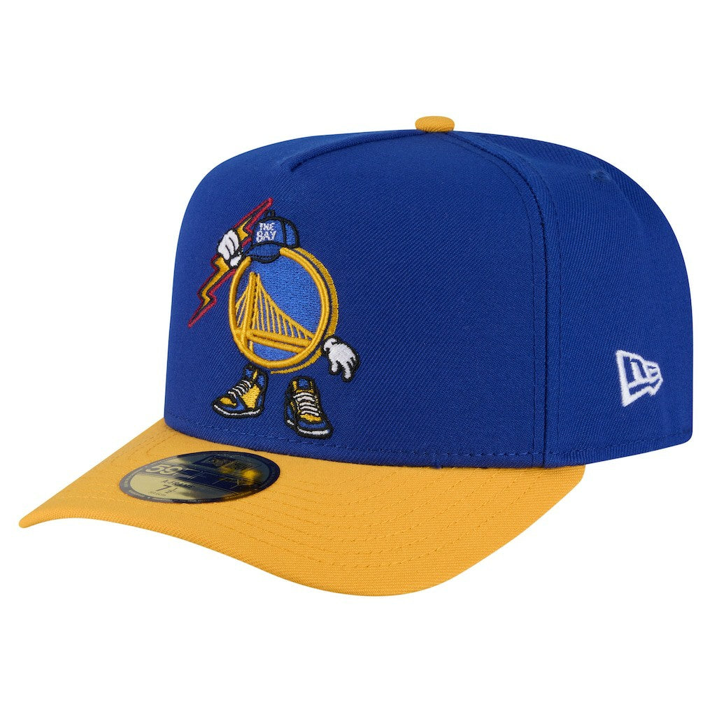 NBA Golden State Warriors Injection Cartoon Logo A-Frame 59FIFTY Fitted Hat sale