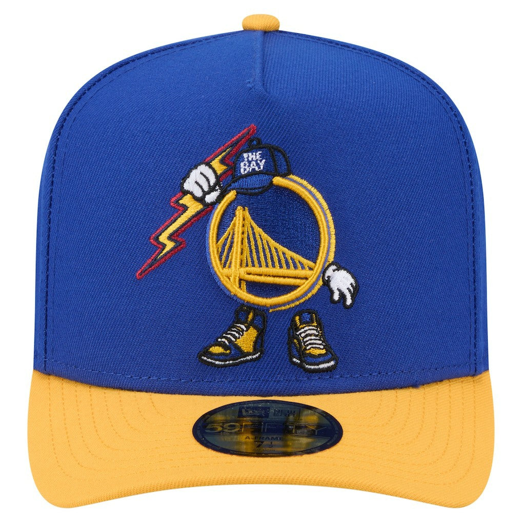 NBA Golden State Warriors Injection Cartoon Logo A-Frame 59FIFTY Fitted Hat sale