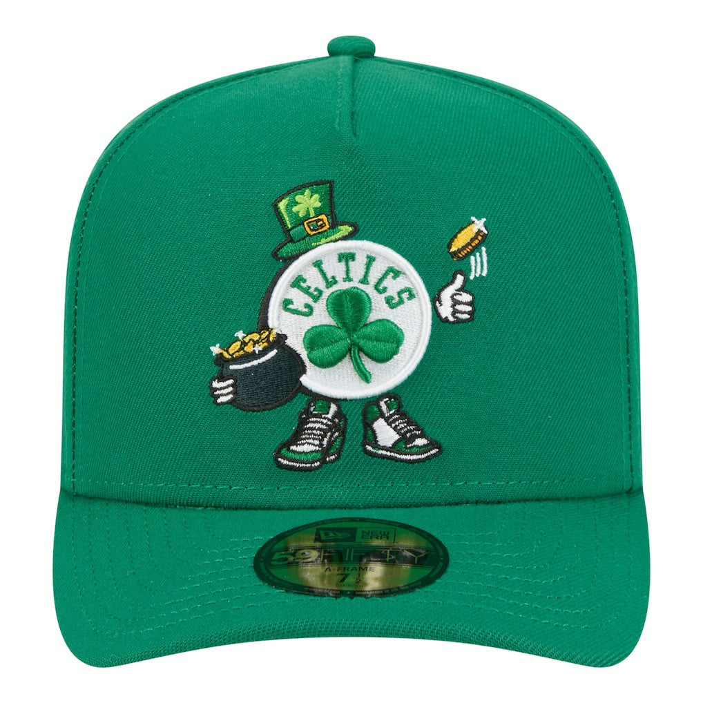 NBA Boston Celtics Injection Cartoon Logo A-Frame 59FIFTY Fitted Hat