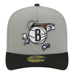 NBA Brooklyn Nets Injection Cartoon Logo A-Frame 59FIFTY Fitted Hat