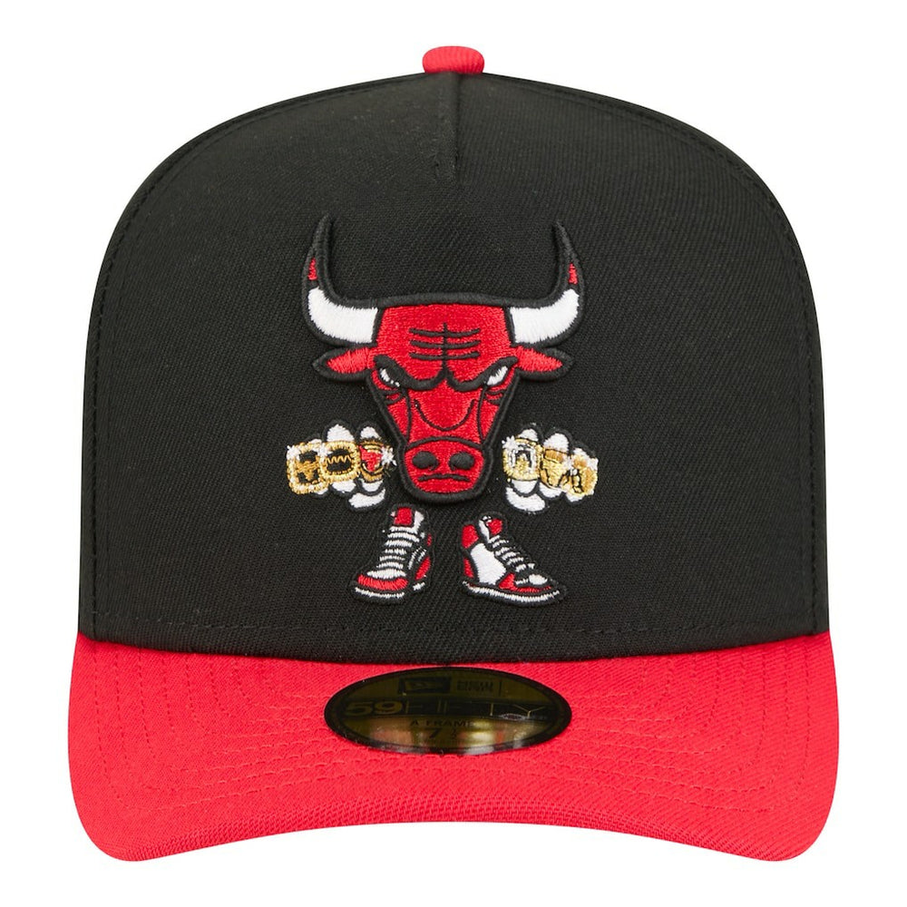 NBA Chicago Bulls Injection Cartoon Logo A-Frame 59FIFTY Fitted Hat