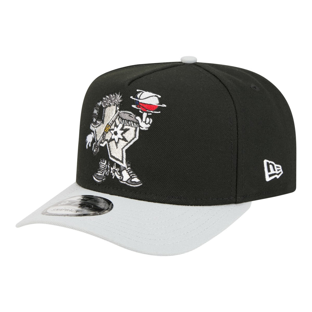 NBA San Antonio Spurs Injection Cartoon Logo A-Frame 9FIFTY Adjustable Hat