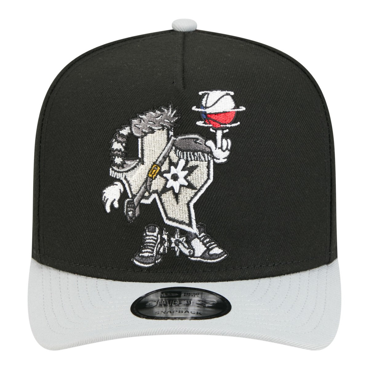 NBA San Antonio Spurs Injection Cartoon Logo A-Frame 9FIFTY Adjustable Hat