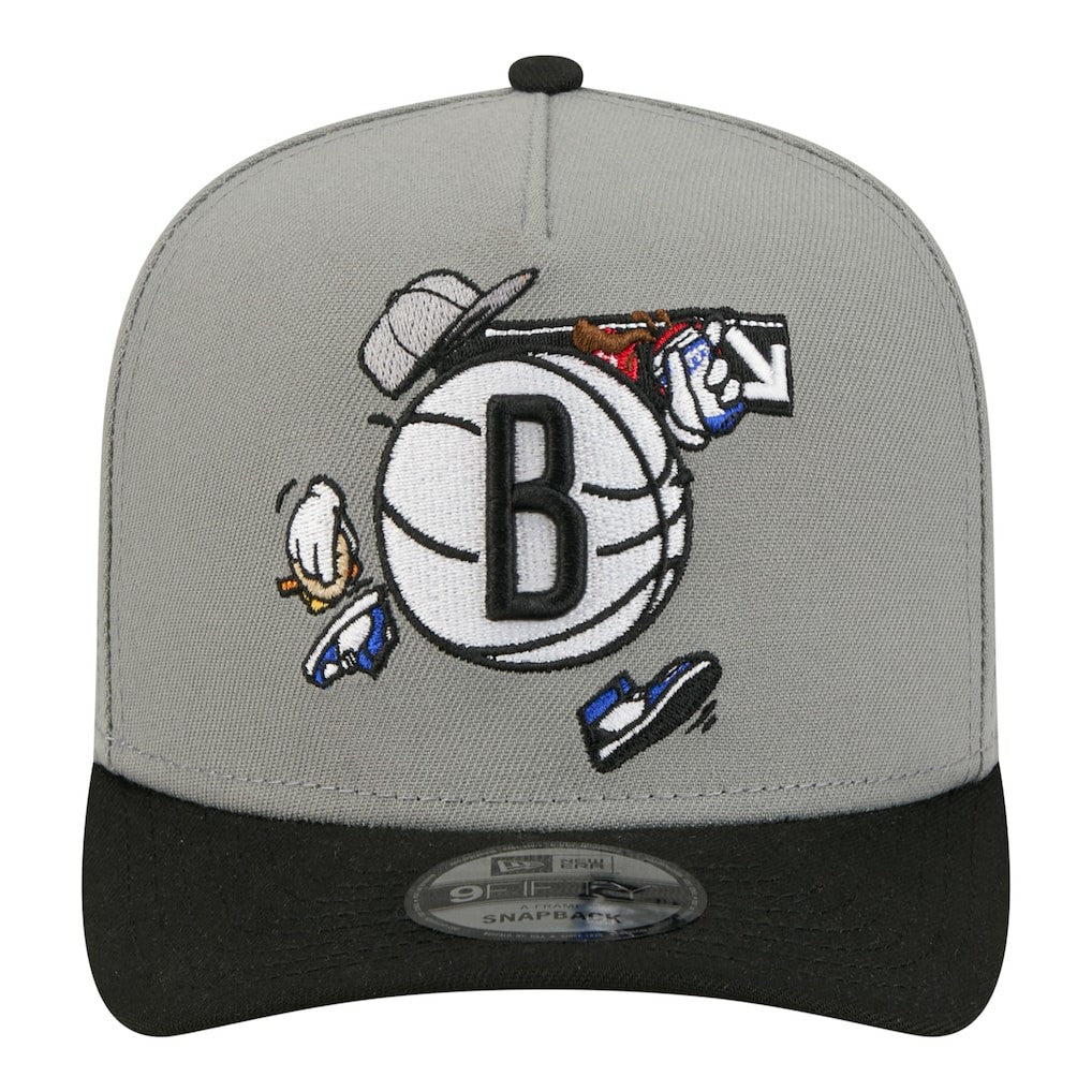 NBA Brooklyn Nets Injection Cartoon Logo A-Frame 9FIFTY Adjustable Hat