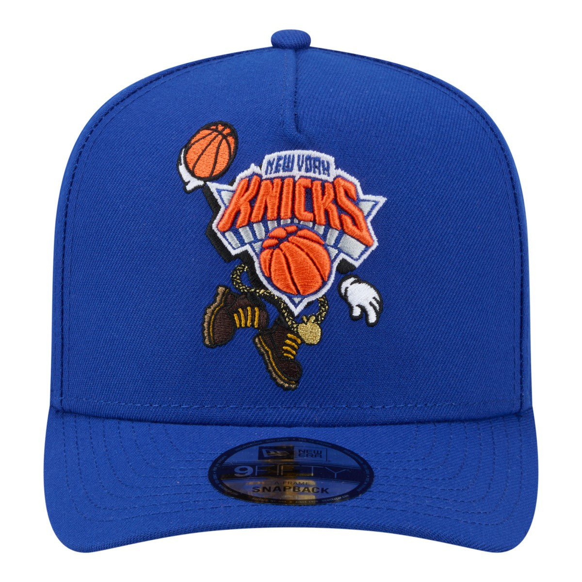 NBA New York Knicks Injection Cartoon Logo A-Frame 9FIFTY Adjustable Hat