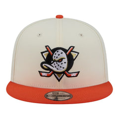 NHL White/Orange Anaheim Ducks New Era Injection Localized Two-Tone 9FIFTY Snapback Hat