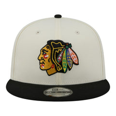 NHL White/Black Chicago Blackhawks New Era Injection Localized Two-Tone 9FIFTY Snapback Hat