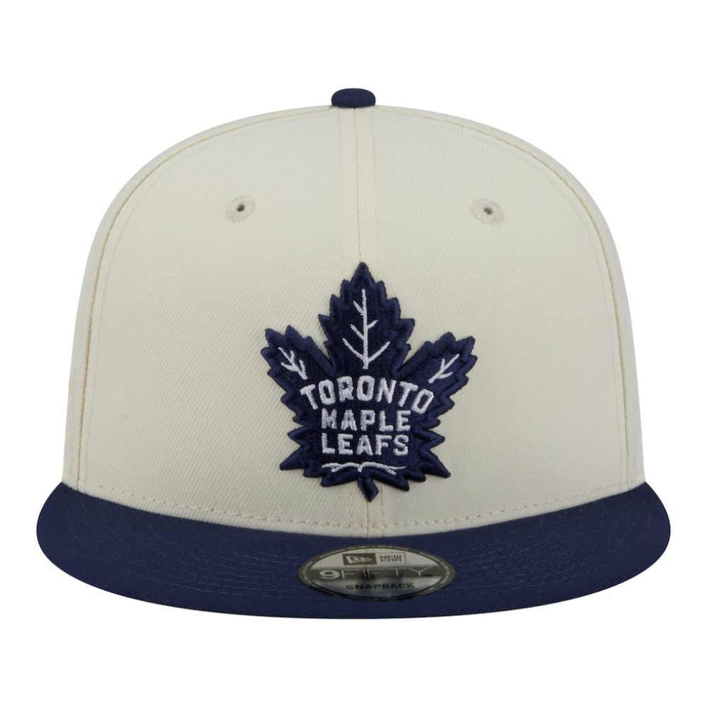 NHL White/Navy Toronto Maple Leafs New Era Injection Localized Two-Tone 9FIFTY Snapback Hat