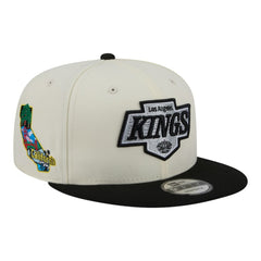 NHL White/Black Los Angeles Kings New Era Injection Localized Two-Tone 9FIFTY Snapback Hat