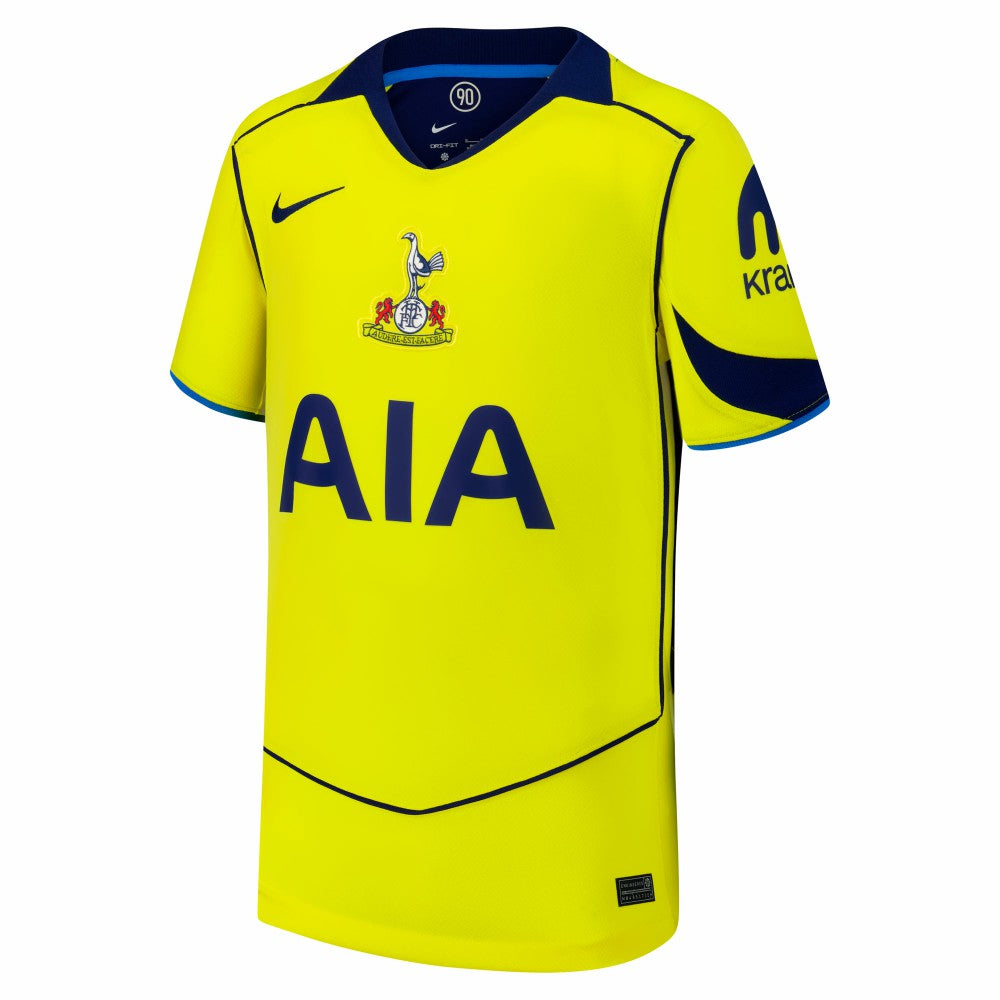 Tottenham Hotspur Youth 2025/26 Third Replica Jersey - Nike Yellow