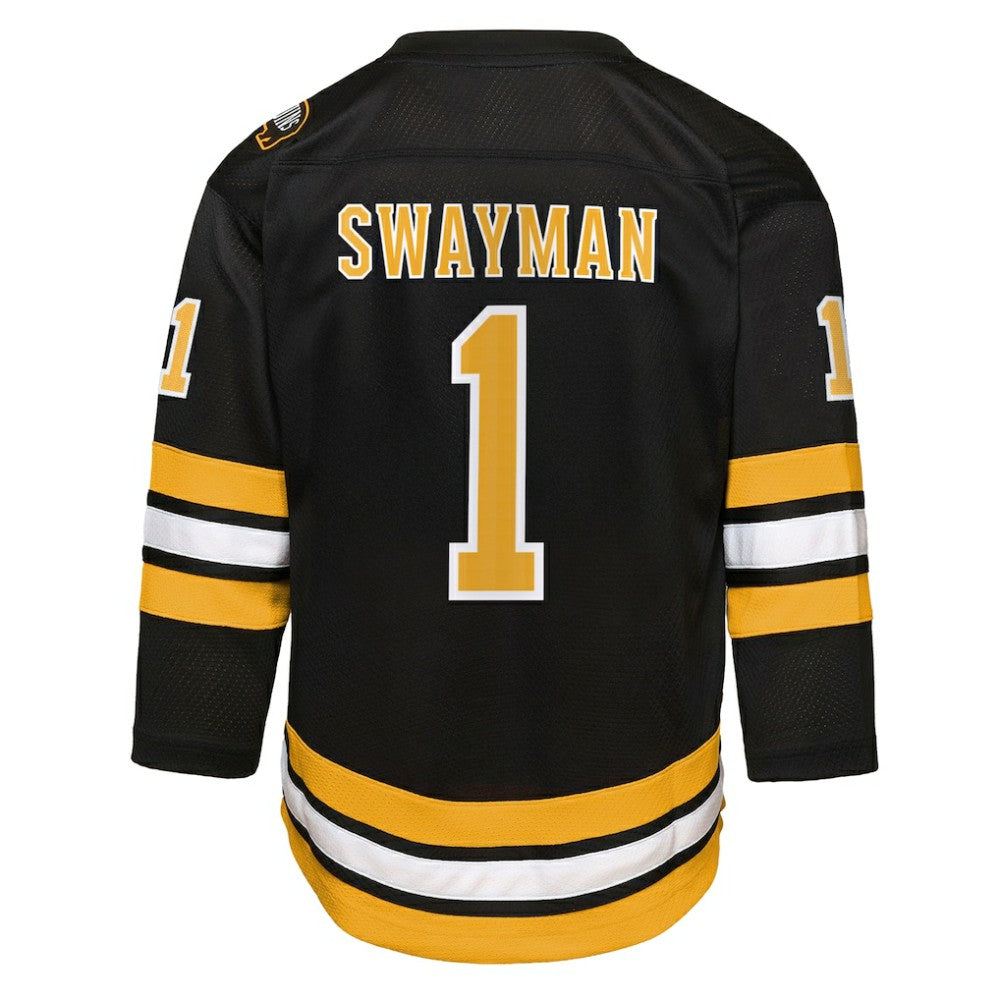 NHL Black Jeremy Swayman Boston Bruins Outerstuff Youth Home Replica Jersey