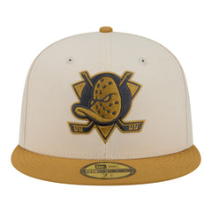NHL Cream/Tan Anaheim Ducks New Era Colorpack Two-Tone 59FIFTY Fitted Hat