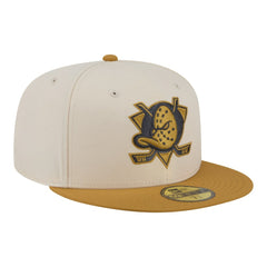 NHL Cream/Tan Anaheim Ducks New Era Colorpack Two-Tone 59FIFTY Fitted Hat