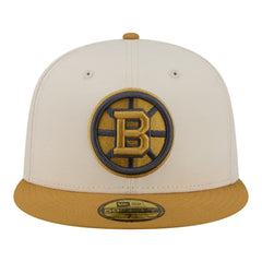 NHL Cream/Tan Boston Bruins New Era Colorpack Two-Tone 59FIFTY Fitted Hat
