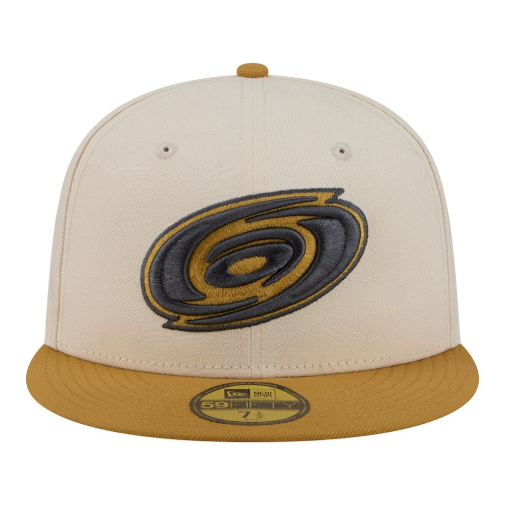 NHL Cream/Tan Carolina Hurricanes New Era Colorpack Two-Tone 59FIFTY Fitted Hat