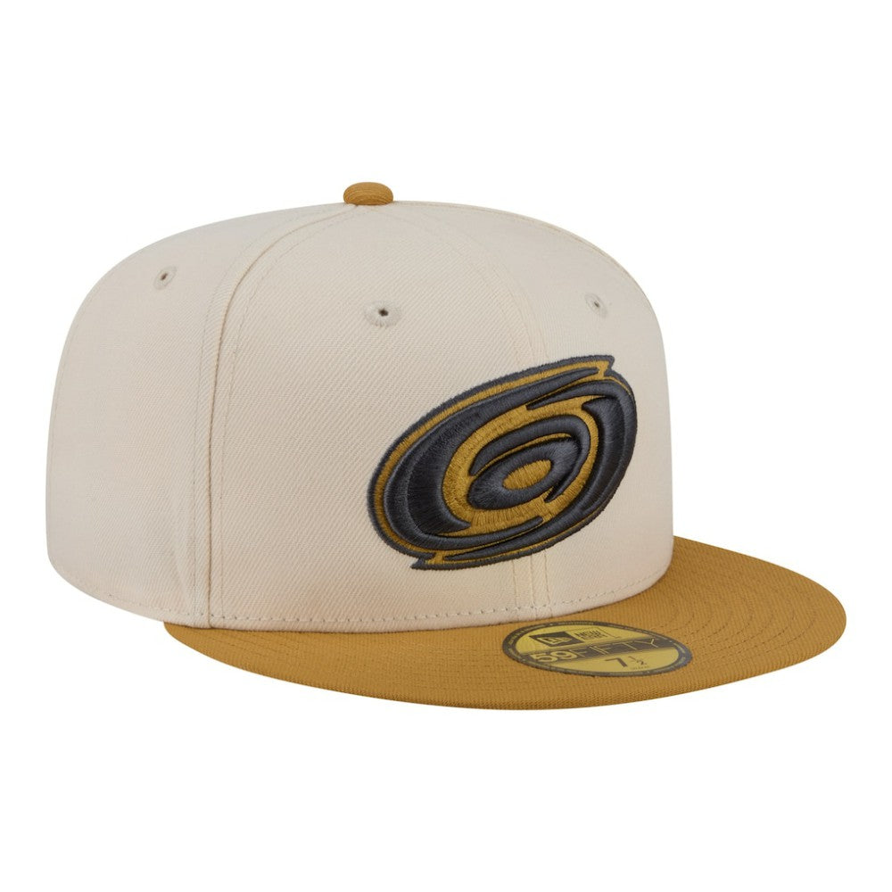 NHL Cream/Tan Carolina Hurricanes New Era Colorpack Two-Tone 59FIFTY Fitted Hat