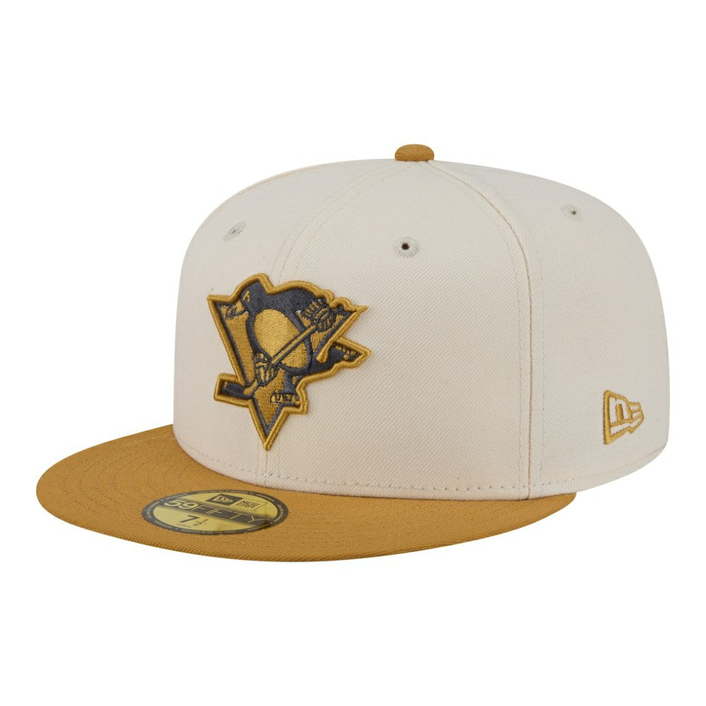 NHL Cream/Tan Pittsburgh Penguins New Era Colorpack Two-Tone 59FIFTY Fitted Hat