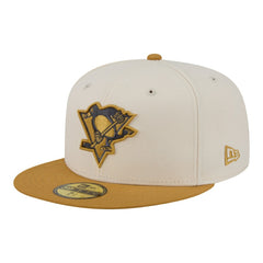 NHL Cream/Tan Pittsburgh Penguins New Era Colorpack Two-Tone 59FIFTY Fitted Hat
