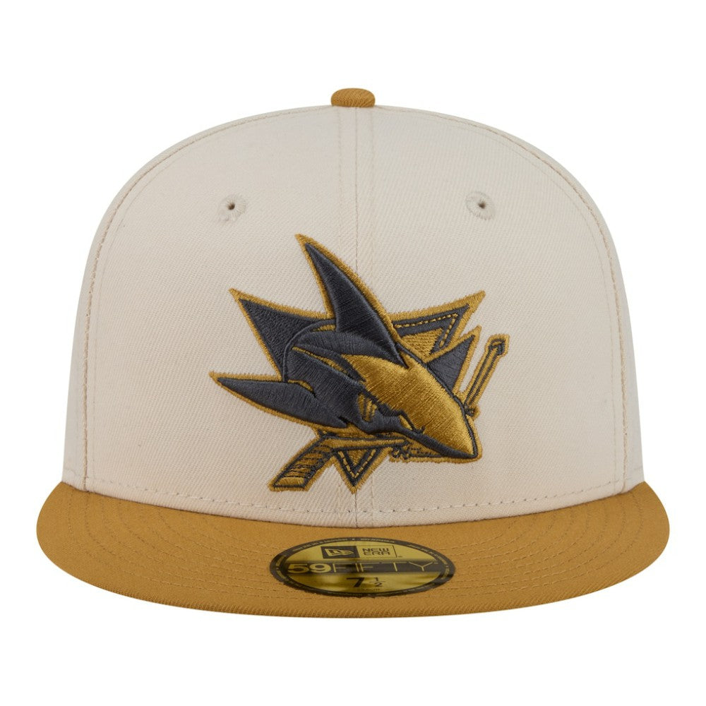 NHL Cream/Tan San Jose Sharks New Era Colorpack Two-Tone 59FIFTY Fitted Hat