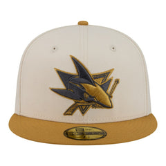 NHL Cream/Tan San Jose Sharks New Era Colorpack Two-Tone 59FIFTY Fitted Hat