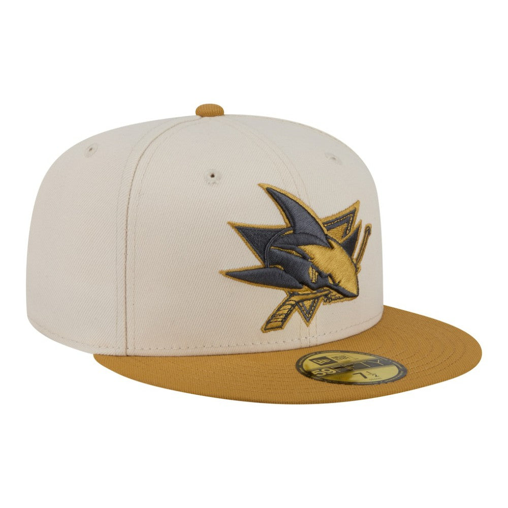 NHL Cream/Tan San Jose Sharks New Era Colorpack Two-Tone 59FIFTY Fitted Hat