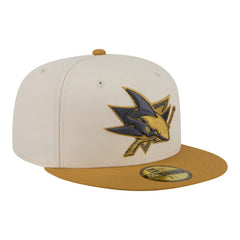 NHL Cream/Tan San Jose Sharks New Era Colorpack Two-Tone 59FIFTY Fitted Hat