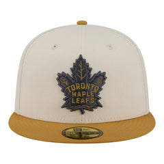 NHL Cream/Tan Toronto Maple Leafs New Era Colorpack Two-Tone 59FIFTY Fitted Hat