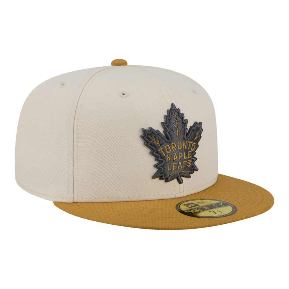 NHL Cream/Tan Toronto Maple Leafs New Era Colorpack Two-Tone 59FIFTY Fitted Hat
