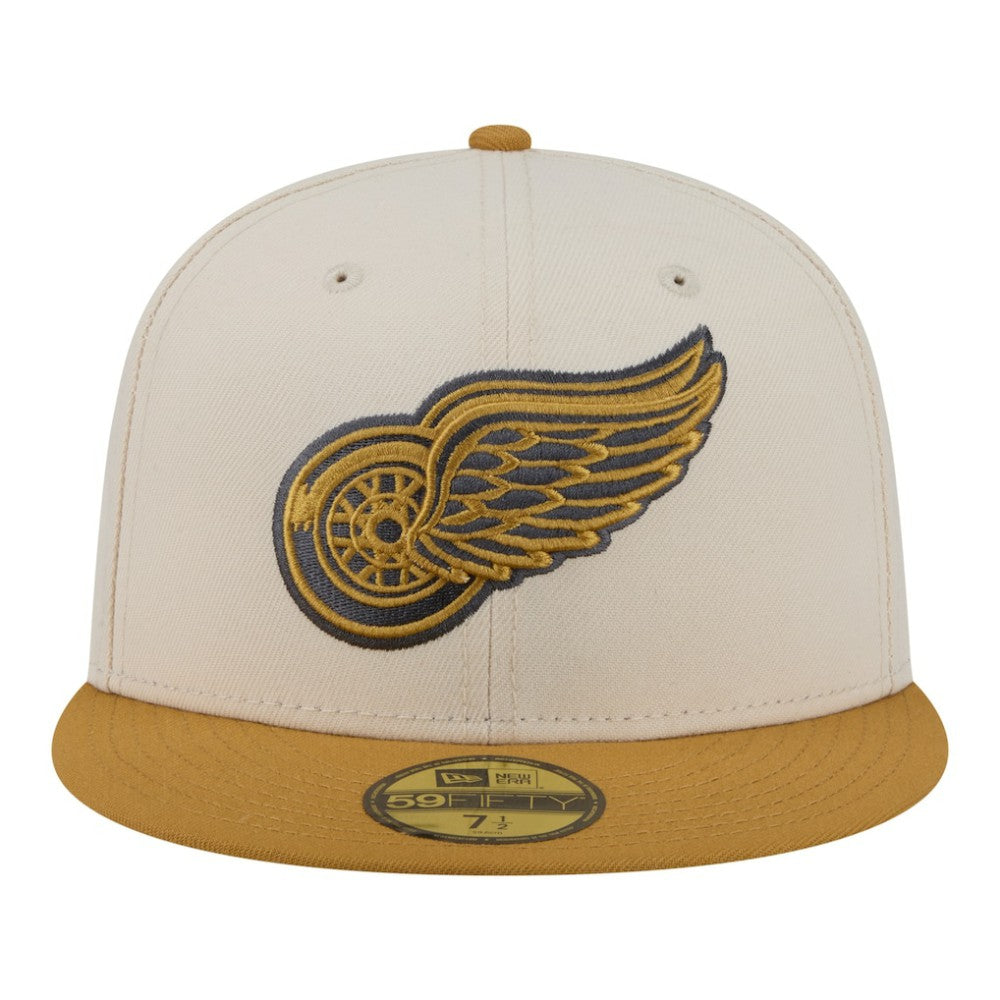 NHL Cream/Tan Detroit Red Wings New Era Colorpack Two-Tone 59FIFTY Fitted Hat