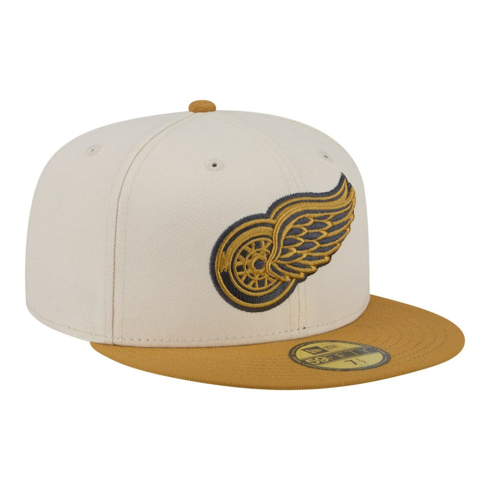 NHL Cream/Tan Detroit Red Wings New Era Colorpack Two-Tone 59FIFTY Fitted Hat