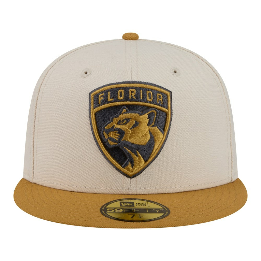 NHL Cream/Tan Florida Panthers New Era Colorpack Two-Tone 59FIFTY Fitted Hat