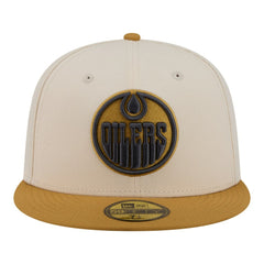 NHL Cream/Tan Edmonton Oilers New Era Colorpack Two-Tone 59FIFTY Fitted Hat