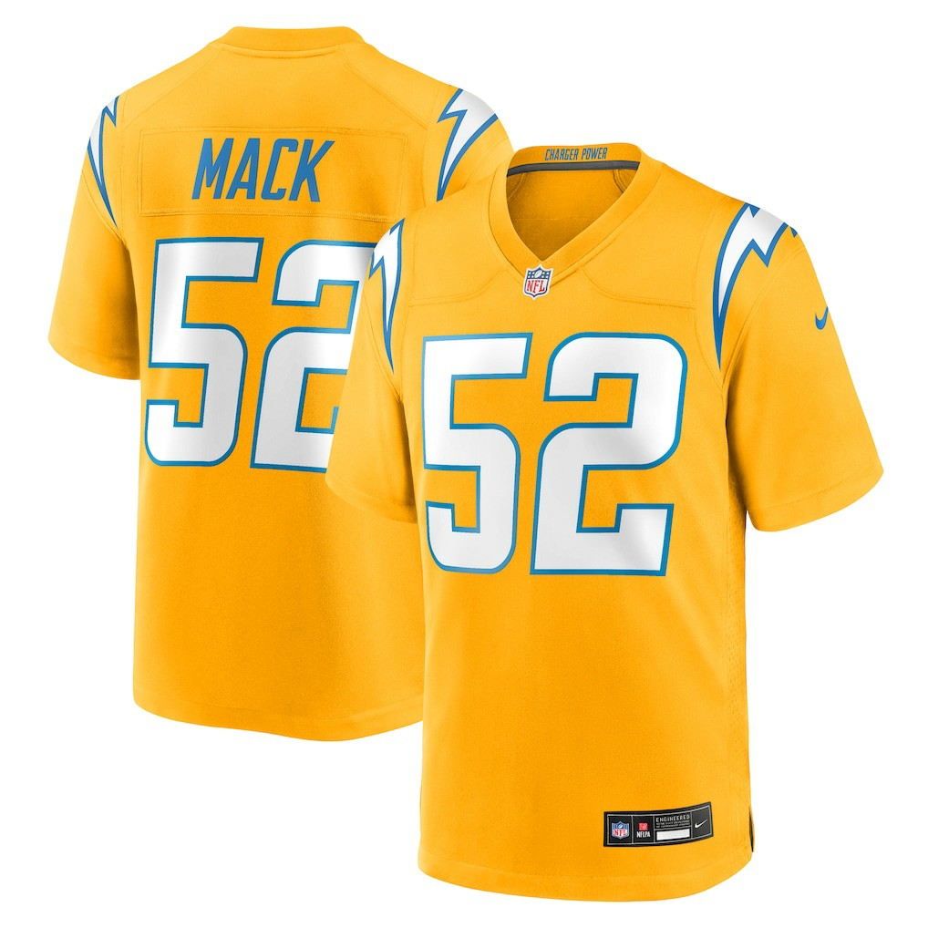 Khalil Mack  Alternate Charger Power Game Player Jersey - Los Angeles Chargers
