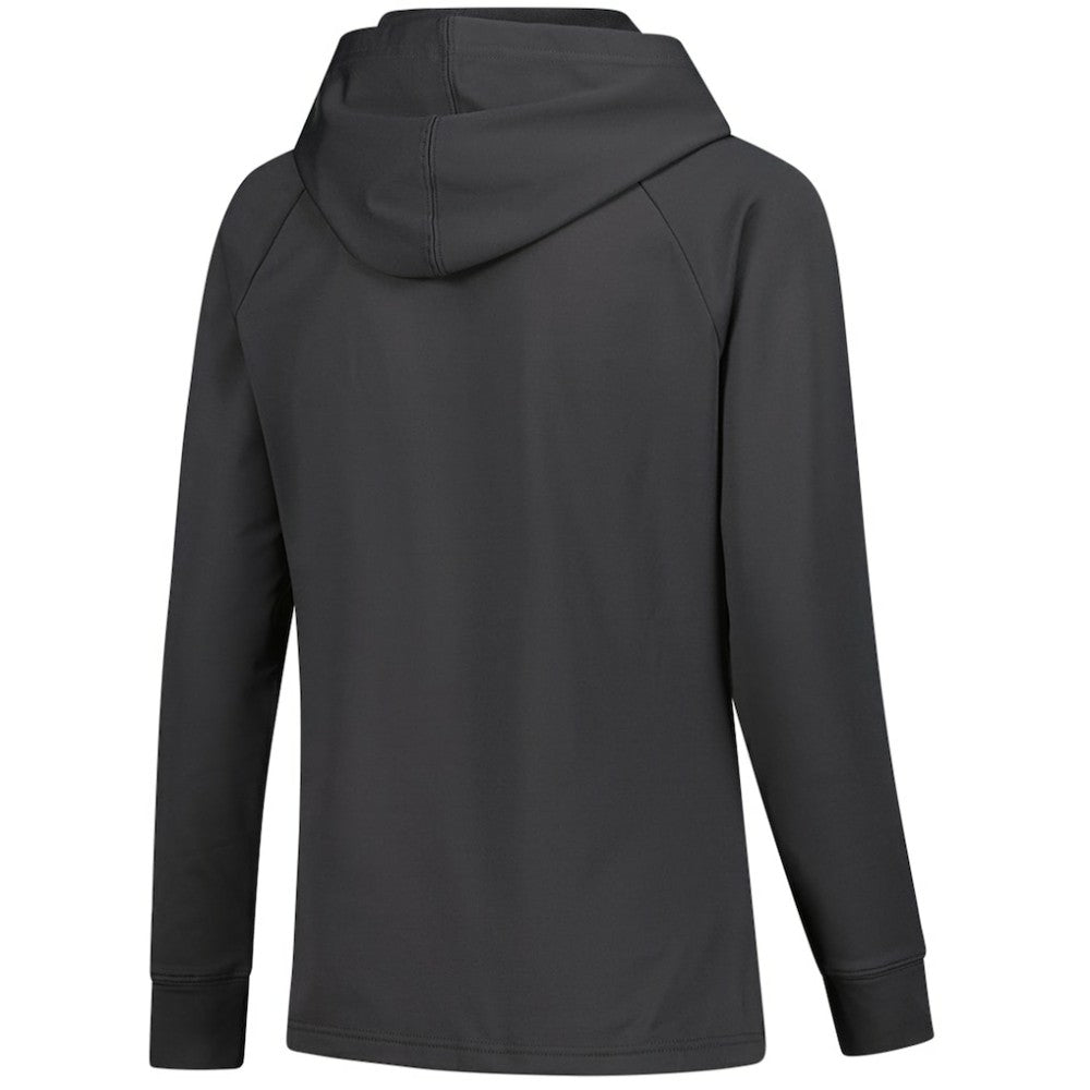 NHL Charcoal Connor Bedard Chicago Blackhawks Levelwear Women's Impression Name & Number Raglan Hoodie