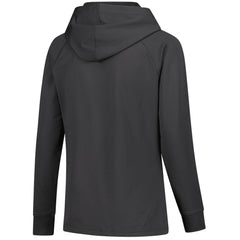 NHL Charcoal Connor Bedard Chicago Blackhawks Levelwear Women's Impression Name & Number Raglan Hoodie