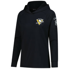 NHL Black Sidney Crosby Pittsburgh Penguins Levelwear Women's Impression Name & Number Raglan Hoodie