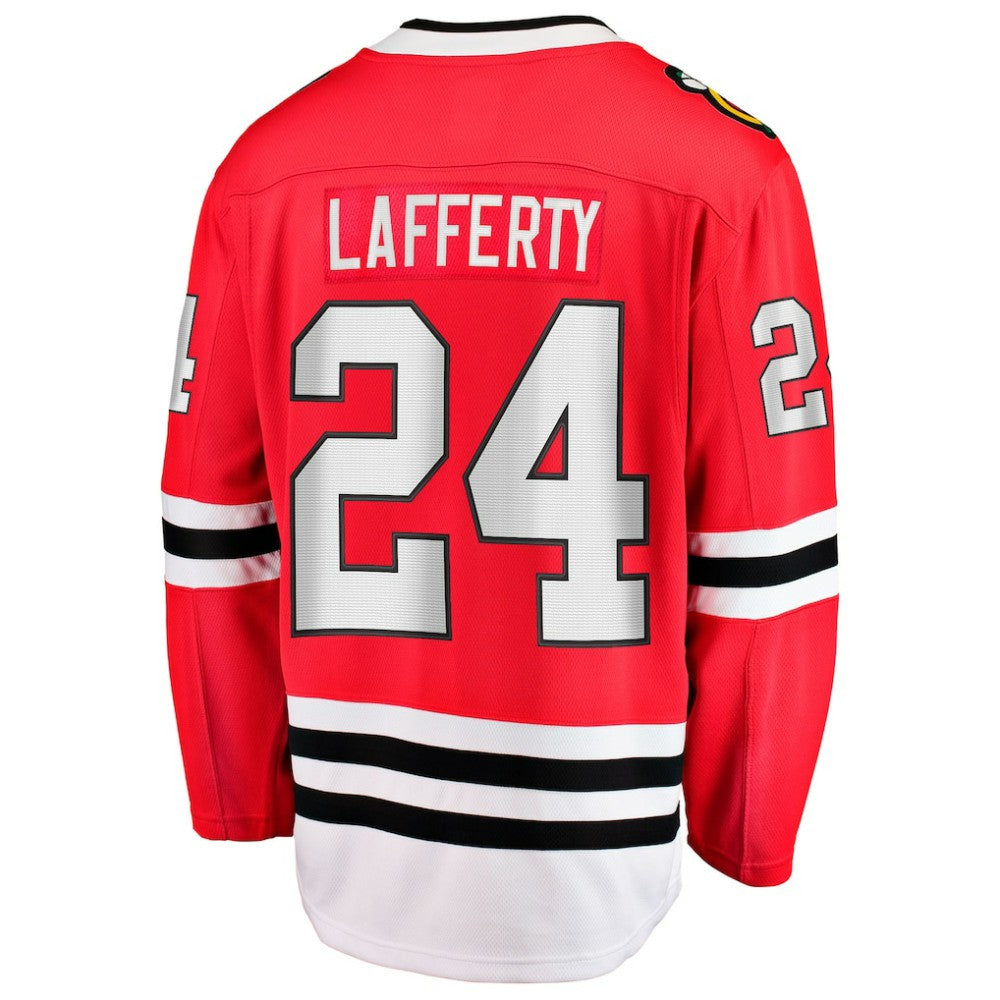 NHL Red Sam Lafferty Chicago Blackhawks Fanatics Home Breakaway Jersey
