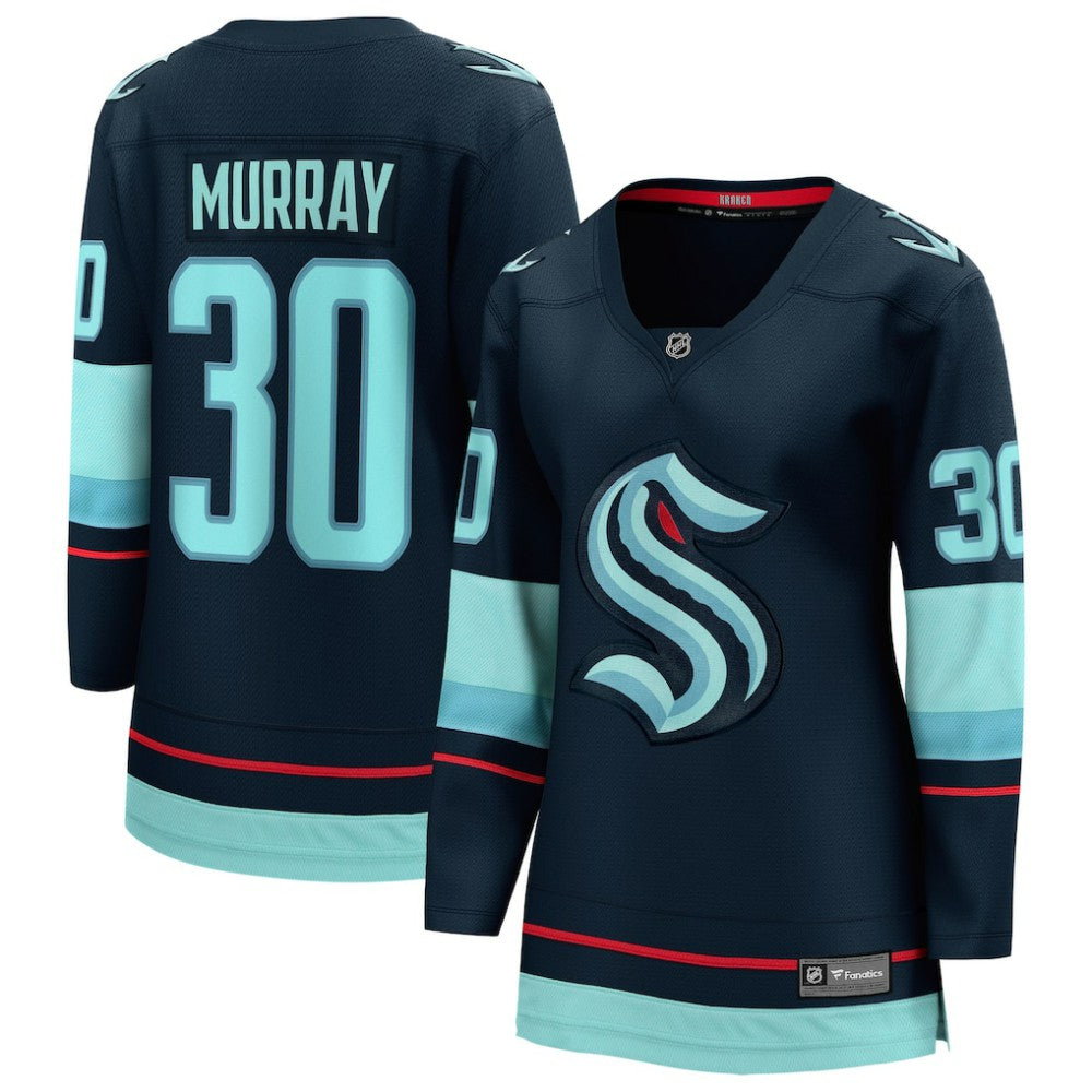 NHL Deep Sea Blue Matt Murray Seattle Kraken Fanatics Women's Home Breakaway Jersey