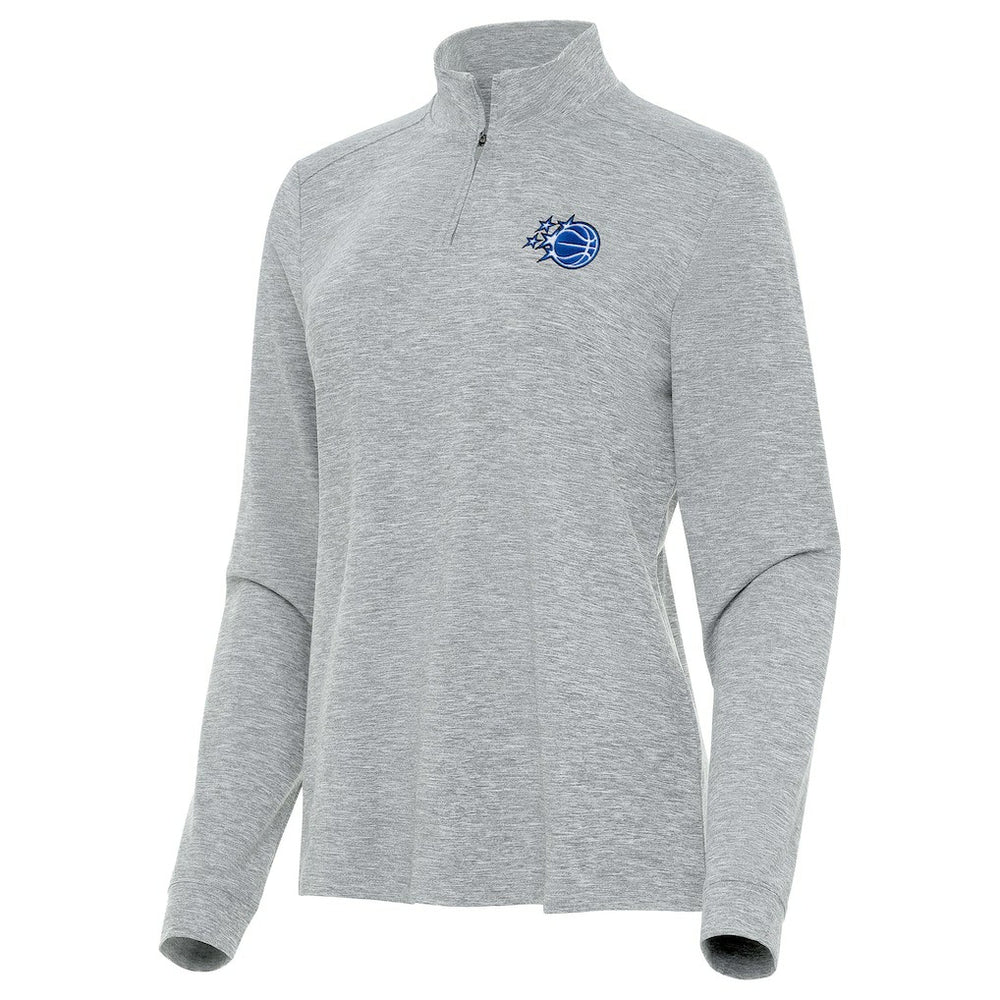 NBA Orlando Magic Antigua Women's New Logo Mentor Long Sleeve Quarter-Zip Mock Polo