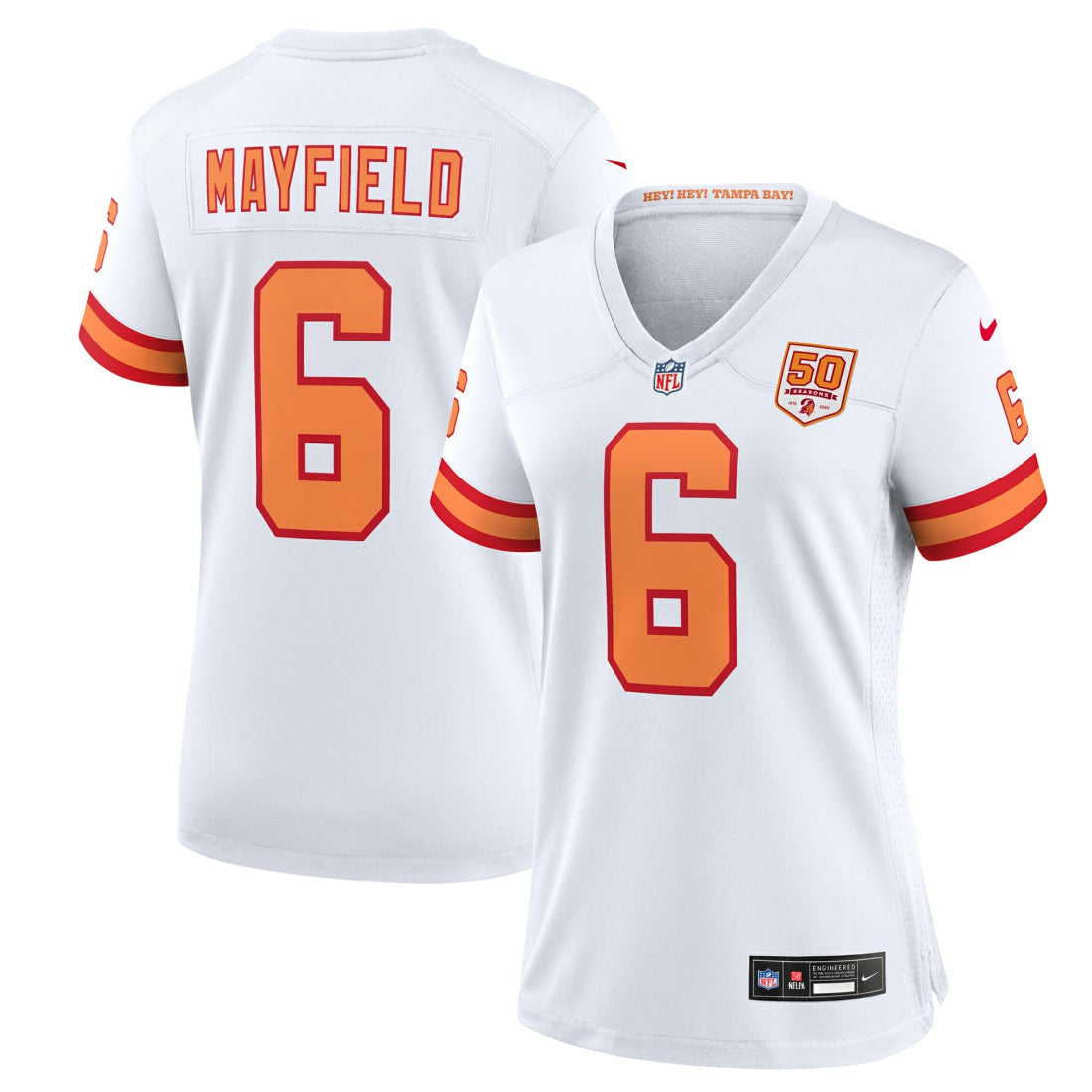 Baker Mayfield '76  Women's 50th Season Game Jersey - Tampa Bay Buccaneers