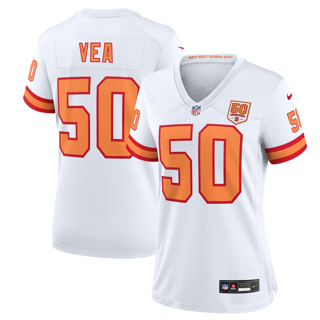 Vita Vea '76  Women's 50th Season Game Jersey - Tampa Bay Buccaneers