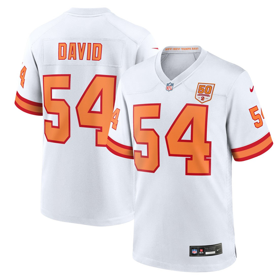 Lavonte David '76  50th Season Game Jersey - Tampa Bay Buccaneers