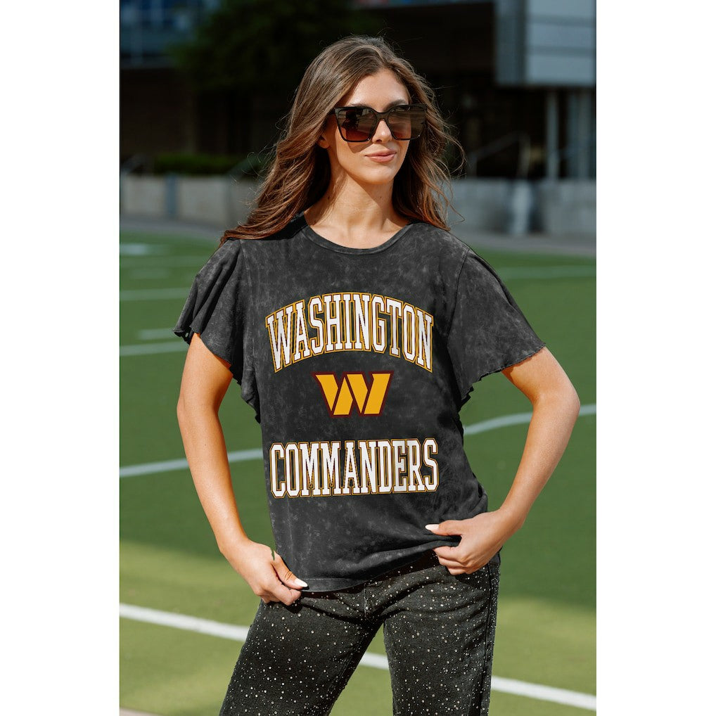 Gameday Couture Women's Relaxed Flutter Sleeve T-Shirt - Washington Commanders