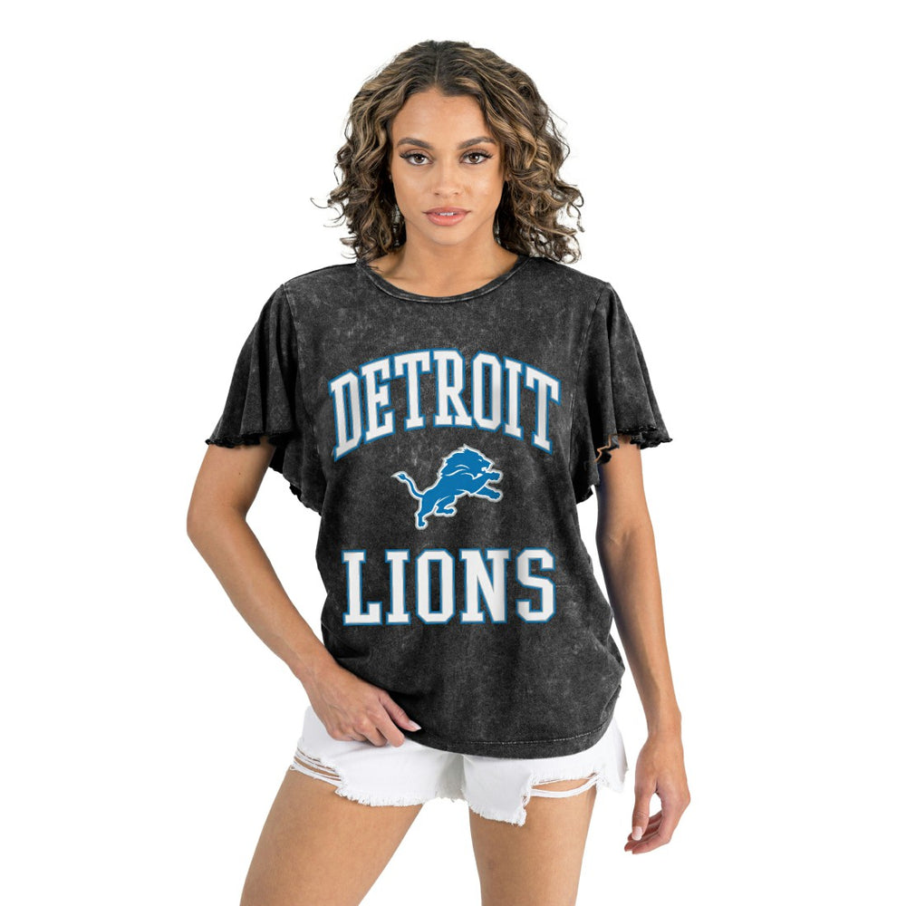 Gameday Couture Women's Relaxed Flutter Sleeve T-Shirt - Detroit Lions