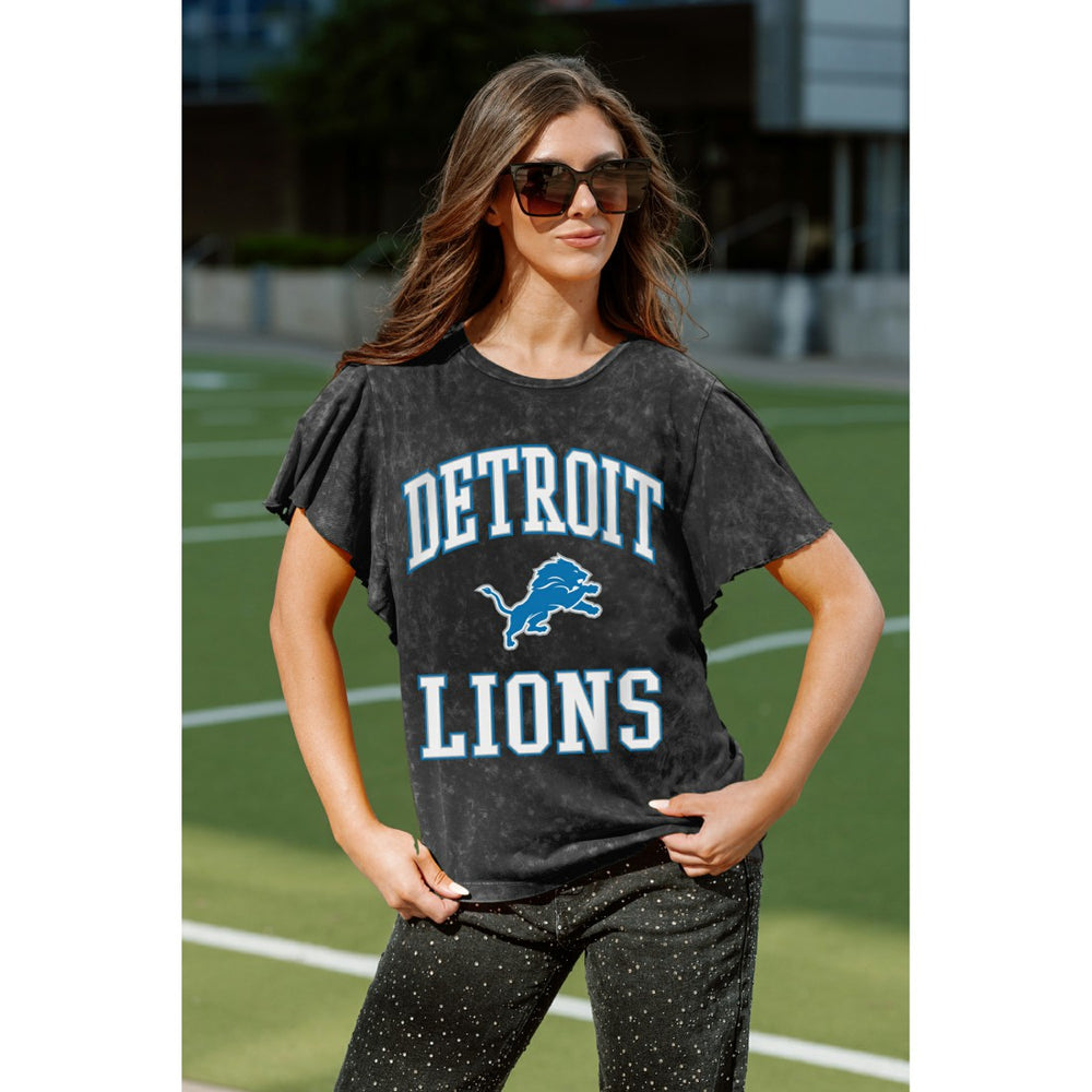 Gameday Couture Women's Relaxed Flutter Sleeve T-Shirt - Detroit Lions
