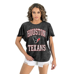 Gameday Couture Women's Relaxed Flutter Sleeve T-Shirt - Houston Texans