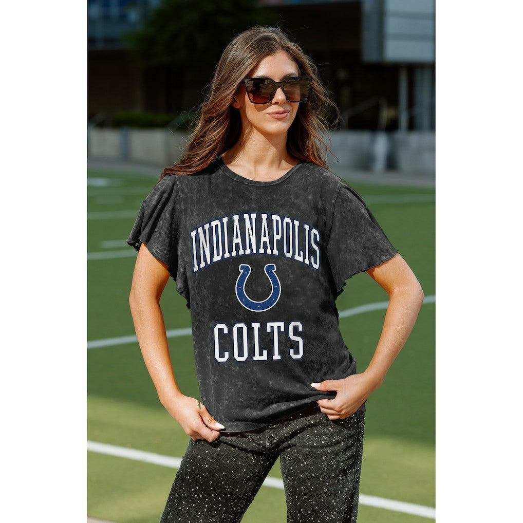 Gameday Couture Women's Relaxed Flutter Sleeve T-Shirt - Indianapolis Colts