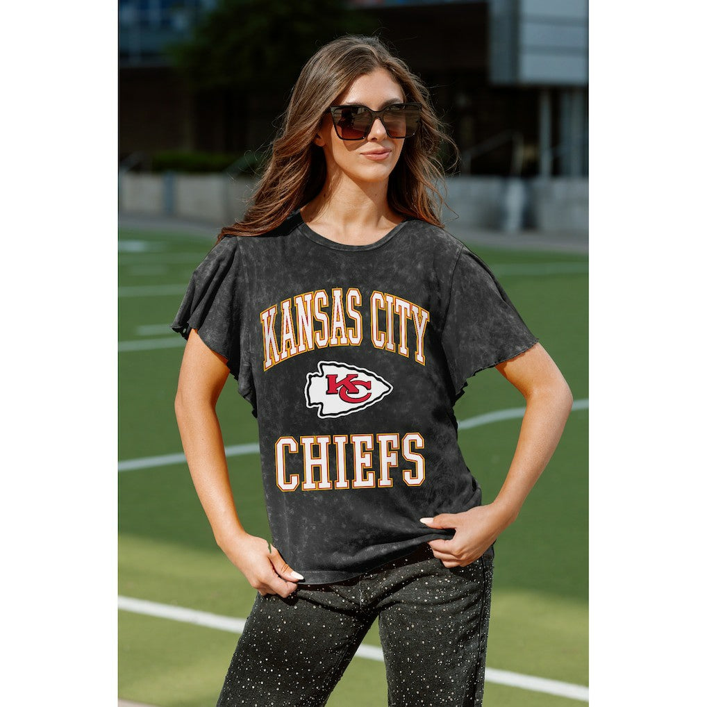 Gameday Couture Women's Relaxed Flutter Sleeve T-Shirt - Kansas City Chiefs