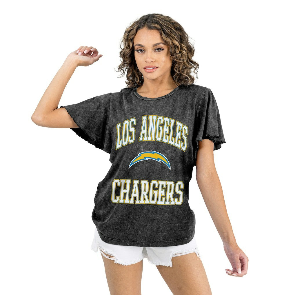 Gameday Couture Women's Relaxed Flutter Sleeve T-Shirt - Los Angeles Chargers