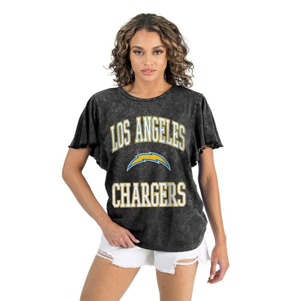 Gameday Couture Women's Relaxed Flutter Sleeve T-Shirt - Los Angeles Chargers